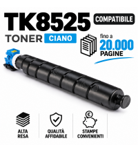 Toner Compatibile per Kyocera TASKalfa 3552ci 4052ci,4053ci TK8525 Ciano da 20000 pagine